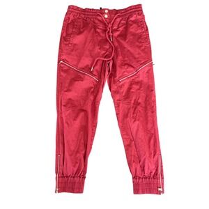 Robert Rodriguez Barneys New York Red Cargo Joggers Pants Womens L Gorpcore